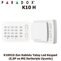 Paradox K10H 10 Zon Kablolu Yatay Led Keypad (E,SP ve MG Serileriyle Uyumlu)
